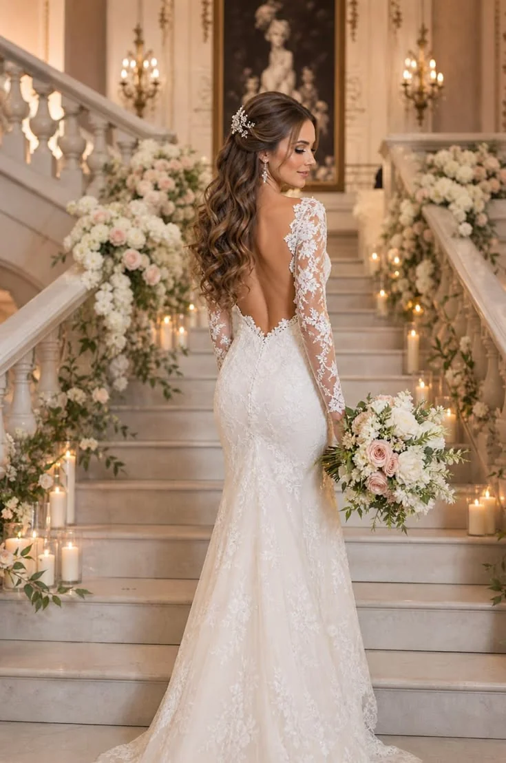 Mariée dans un décor clair